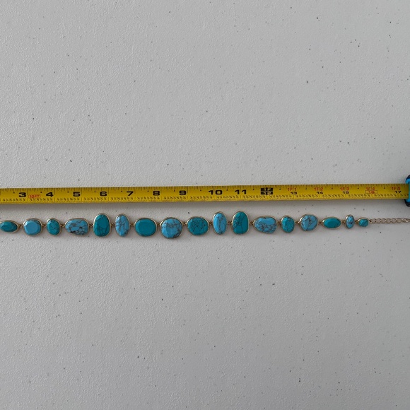 Lauren Ralph Lauren Turquoise/Gold Collar Necklace - Picture 7 of 9